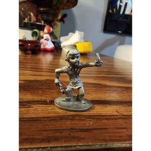 Vintage 1979 Spoontiques Fine Pewter 2"‎ Little Boy Figurine, RARE